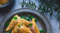 Five Spice Pork and Onion pastry triangles Five Spice Pork and Onion pastry triangles