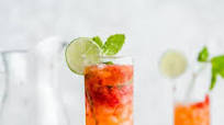 Strawberry Lime Mojito Mocktail Strawberry Lime Mojito Mocktail