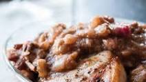 Pork Chops & Rhubarb Sauce Pork Chops & Rhubarb Sauce