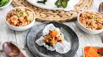 Spicy Ahi Tuna Poke with Crispy Seaweed Rice Paper Chips Recipe Spicy Ahi Tuna Poke with Crispy Seaweed Rice Paper Chips Recipe