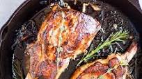 Pan Seared Cast Iron Skillet Pork Chops (with Mustard Cream Sauce) Pan Seared Cast Iron Skillet Pork Chops (with Mustard Cream Sauce)