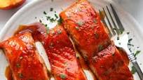 Oven Baked Maple BBQ Salmon Oven Baked Maple BBQ Salmon
