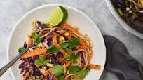Cabbage and Rice Noodle Salad with Peanut-Lime Dressing Cabbage and Rice Noodle Salad with Peanut-Lime Dressing