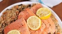 Instant Pot Salmon with Rice Pilaf Instant Pot Salmon with Rice Pilaf