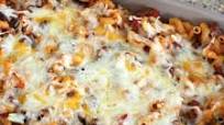 American Chop Suey Casserole With Cheese Topping American Chop Suey Casserole With Cheese Topping