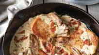 Creamy Garlic Bacon Pork Chops Creamy Garlic Bacon Pork Chops