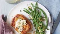 Pork Chops with Herbed Goat Cheese Butter and Green Beans Pork Chops with Herbed Goat Cheese Butter and Green Beans