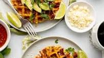 Savory California Hash Brown Waffles with Avocado Savory California Hash Brown Waffles with Avocado