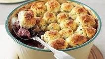 Beef casserole with parmesan dumpling Beef casserole with parmesan dumpling