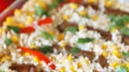Baked Sausages and Rice with Peppers & Corn Baked Sausages and Rice with Peppers & Corn