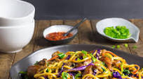 Stir-Fried Lo Mein Noodles With Pork and Vegetables Recipe Stir-Fried Lo Mein Noodles With Pork and Vegetables Recipe