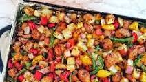 Sheet Pan Chicken Sausage, Bell Pepper, And Potatoes Sheet Pan Chicken Sausage, Bell Pepper, And Potatoes