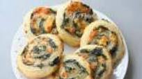 Spinach and Cheese Puff Pastry Pinwheels for Team India Spinach and Cheese Puff Pastry Pinwheels for Team India