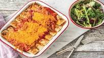 Mexican White Bean Enchiladas with Sour Cream & Side Salad Mexican White Bean Enchiladas with Sour Cream & Side Salad