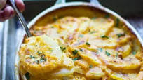 Creamy Pumpkin and Cheddar Scalloped Potatoes Creamy Pumpkin and Cheddar Scalloped Potatoes