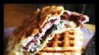 Waffle-Iron Ham and Cheese Paninis Waffle-Iron Ham and Cheese Paninis