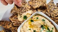 Parmesan-flax Crackers with Hummus Parmesan-flax Crackers with Hummus