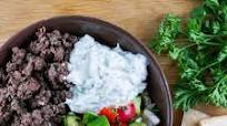 Kofta Ground Beef Bowl with Garlic Tzatziki Kofta Ground Beef Bowl with Garlic Tzatziki