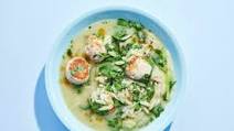 Gingery Pork Meatball Soup with Orzo & Baby Spinach Gingery Pork Meatball Soup with Orzo & Baby Spinach
