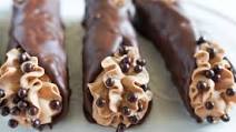 Chocolate-Dipped Mocha Cannoli Chocolate-Dipped Mocha Cannoli