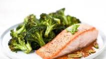 Miso-Ponzu Salmon and roasted sesame broccoli Miso-Ponzu Salmon and roasted sesame broccoli