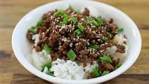 Korean Ground Beef and Rice Recipe Korean Ground Beef and Rice Recipe