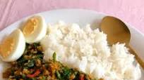 Spinach and minced meat curry Spinach and minced meat curry