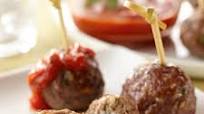 Mozzarella-Stuffed Appetizer Meatballs Mozzarella-Stuffed Appetizer Meatballs