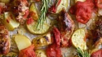 Italian Sheet Pan Sausage, Potatoes, and Tomatoes Italian Sheet Pan Sausage, Potatoes, and Tomatoes