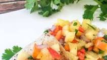Sous Vide Swordfish with Pineapple Salsa Sous Vide Swordfish with Pineapple Salsa