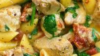 Creamy Tuscan Pork Pasta Creamy Tuscan Pork Pasta
