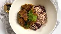 Caribbean beef curry with rice and peas Caribbean beef curry with rice and peas