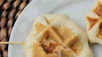 Crunchy Chicken Stuffed Waffles Pops & Maple Dijon Dip Crunchy Chicken Stuffed Waffles Pops & Maple Dijon Dip