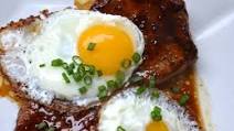 Bourbon-Glazed Pork Chops and Fried Eggs Recipe Bourbon-Glazed Pork Chops and Fried Eggs Recipe