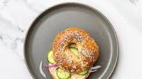Mediterranean Hummus Bagel Mediterranean Hummus Bagel