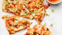 Homemade Buffalo Chicken Flatbread Pizza Recipe Homemade Buffalo Chicken Flatbread Pizza Recipe