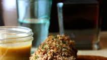 Pecan-Crusted Pork Tenderloin with Bourbon - Mustard Sauce Pecan-Crusted Pork Tenderloin with Bourbon - Mustard Sauce