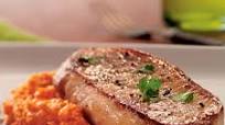 Pork Chops with Sweet Potato Puree & Black Bean Sauce Pork Chops with Sweet Potato Puree & Black Bean Sauce