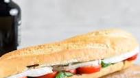 Caprese Sandwich With Tomato, Mozzarella, and Fresh Basil Caprese Sandwich With Tomato, Mozzarella, and Fresh Basil