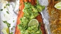 Spice Rubbed Salmon with Avocado Salsa Spice Rubbed Salmon with Avocado Salsa
