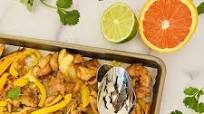 Sheet Pan Adobo Chicken + Sweet Potato Wedges Sheet Pan Adobo Chicken + Sweet Potato Wedges
