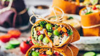Veggie Wraps with Hummus Veggie Wraps with Hummus