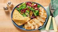 Chicken in Dijon Sauce with Balsamic Greens & Grapes plus Garlic Bread Chicken in Dijon Sauce with Balsamic Greens & Grapes plus Garlic Bread