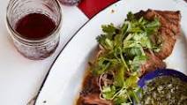 Coffee-Rubbed Strip Steaks with Chimichurri Sauce Coffee-Rubbed Strip Steaks with Chimichurri Sauce