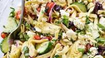 Greek Pasta Salad with Cucumbers and Artichoke Hearts Greek Pasta Salad with Cucumbers and Artichoke Hearts