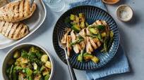 Grilled Chicken With Zucchini-Asparagus Sauté Grilled Chicken With Zucchini-Asparagus Sauté