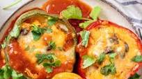 Cheesy Chicken Enchilada Stuffed Peppers Cheesy Chicken Enchilada Stuffed Peppers