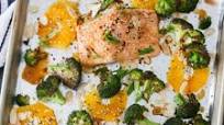 Sheet Pan Salmon with Charred Broccoli, Oranges, and Sesame-Soy Dressing Sheet Pan Salmon with Charred Broccoli, Oranges, and Sesame-Soy Dressing