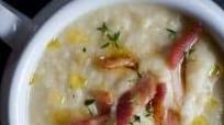 Roasted Fennel Cauliflower Soup with Crispy Bacon Roasted Fennel Cauliflower Soup with Crispy Bacon