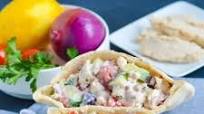 Greek Chicken Salad Pitas Greek Chicken Salad Pitas